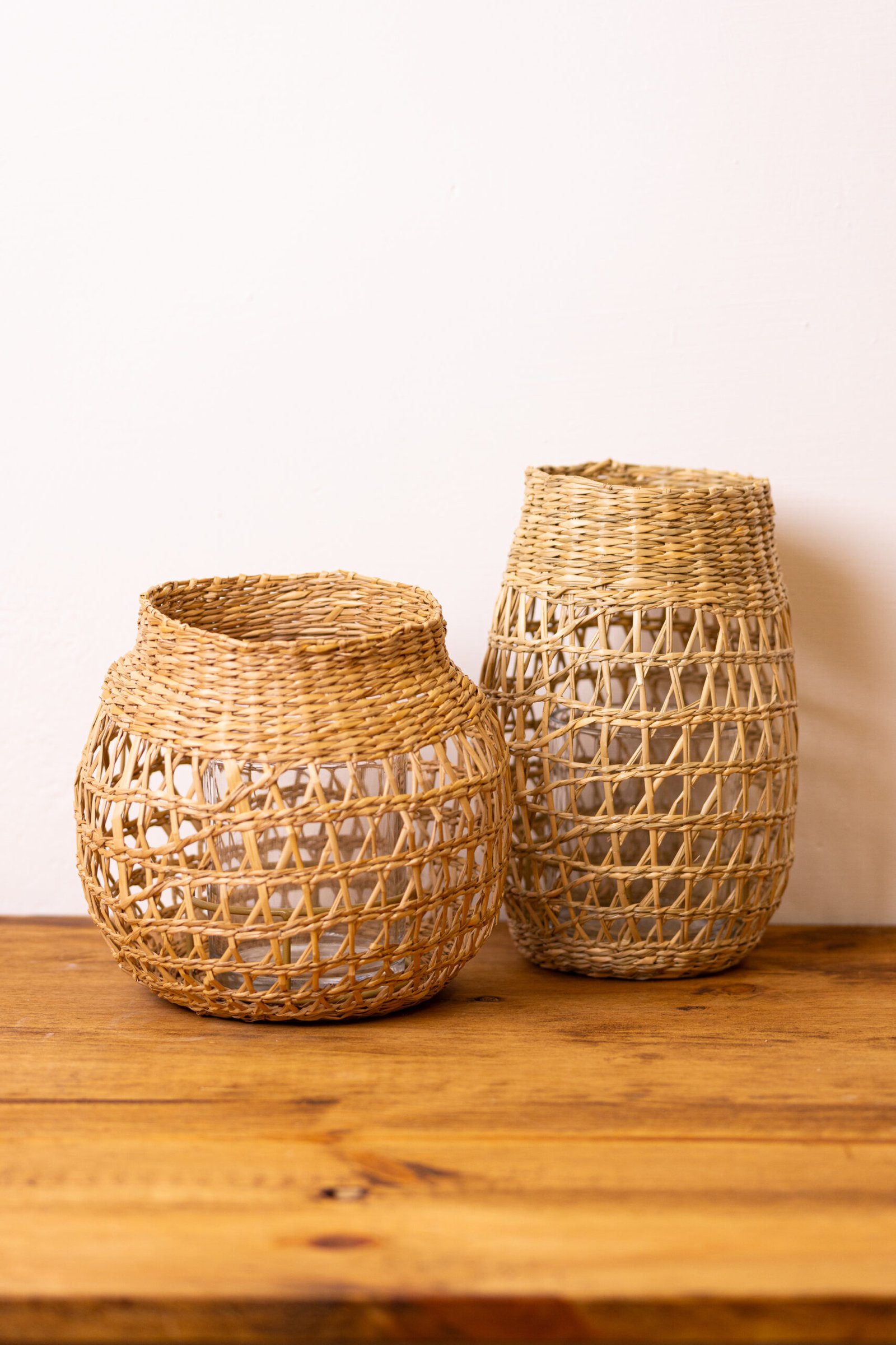 Duo de photophores en jonc – Image 1