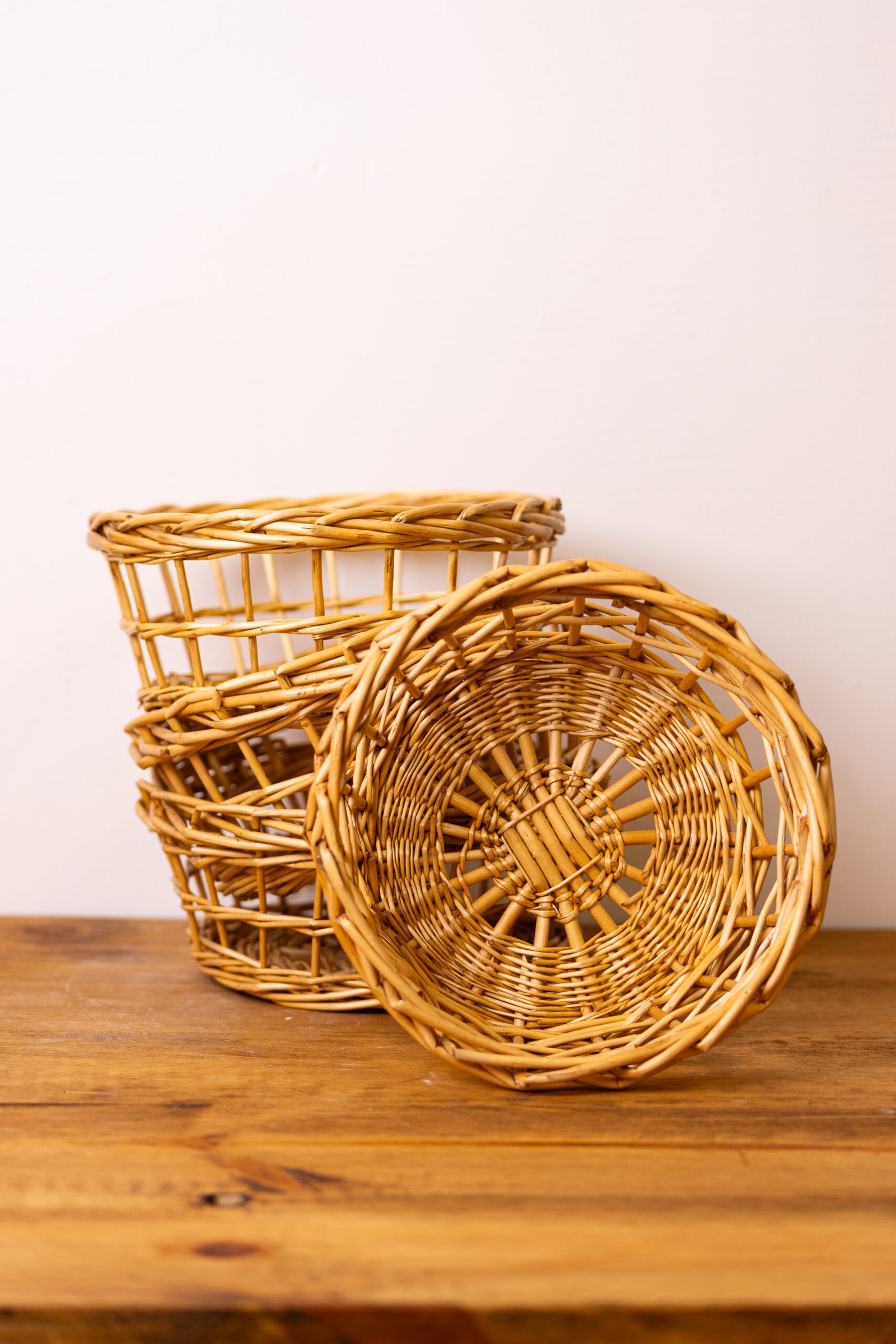 Panier rond en osier – Image 1