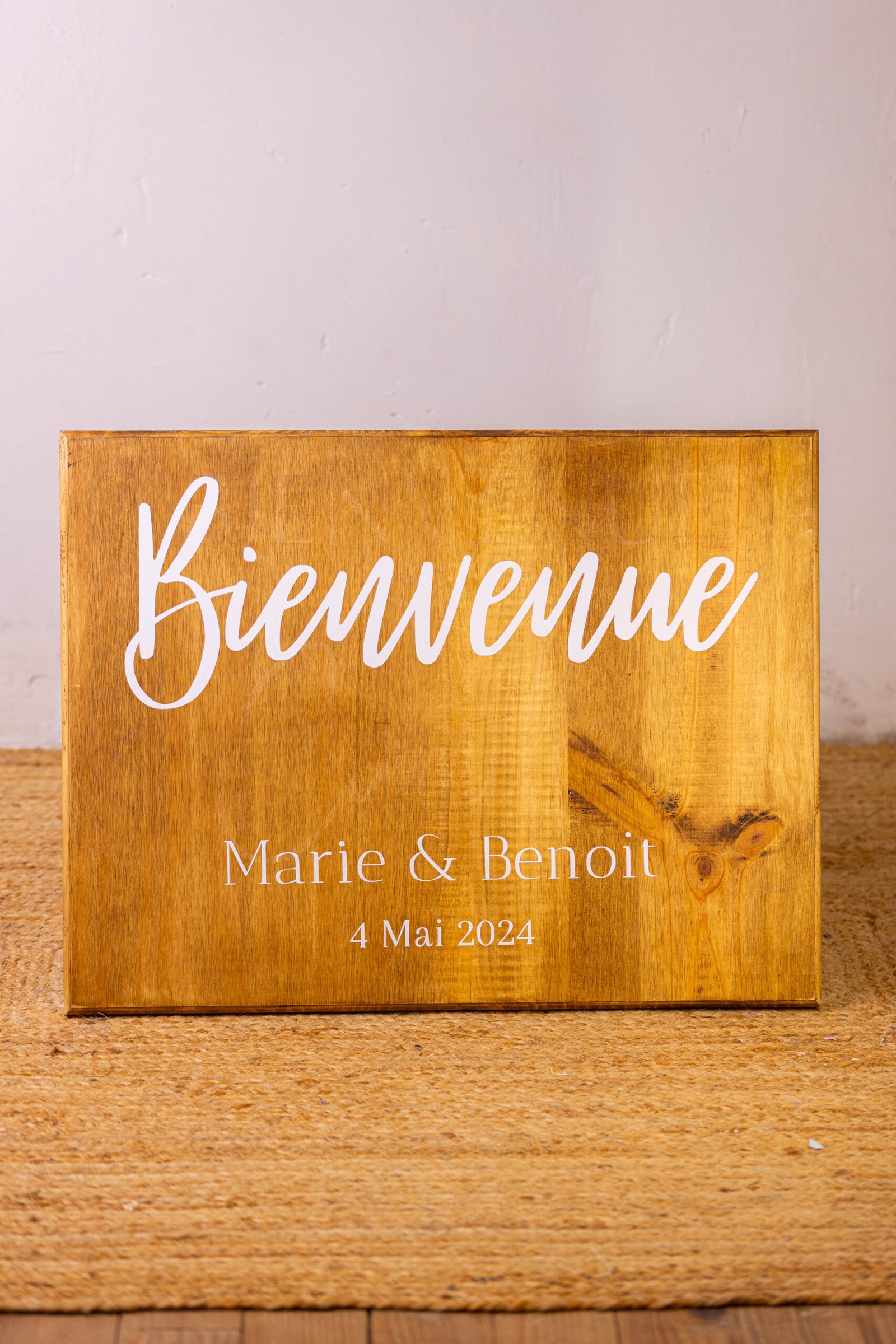 Panneau de bienvenue en bois M – Image 1