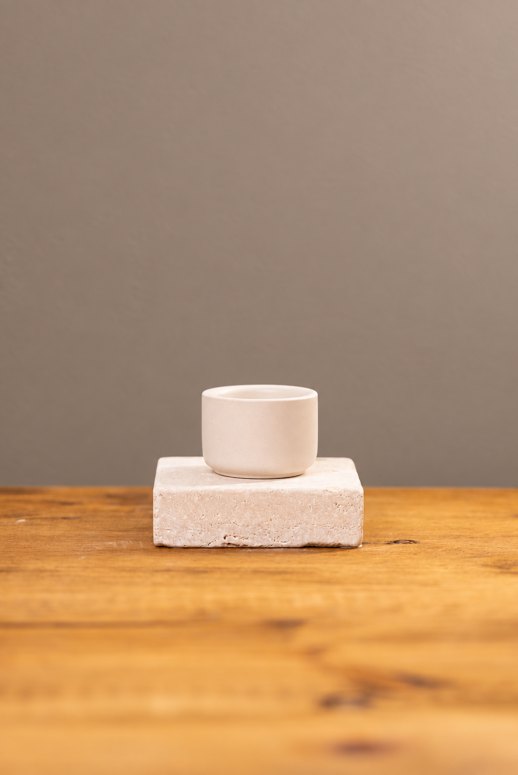 Mini photophore en grès blanc – Image 1