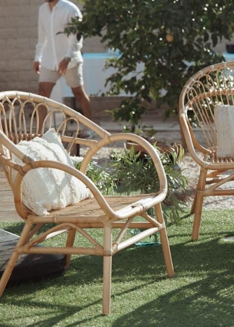 Fauteuil en rotin YASMINA – Image 1